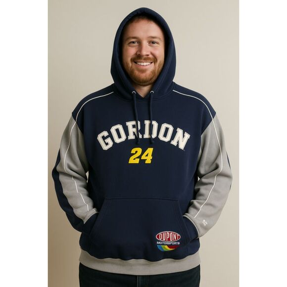 Vintage Chase Authentics Jeff Gordon #24 NASCAR DuPont Motorsports Hoodie XL - Picture 8 of 10